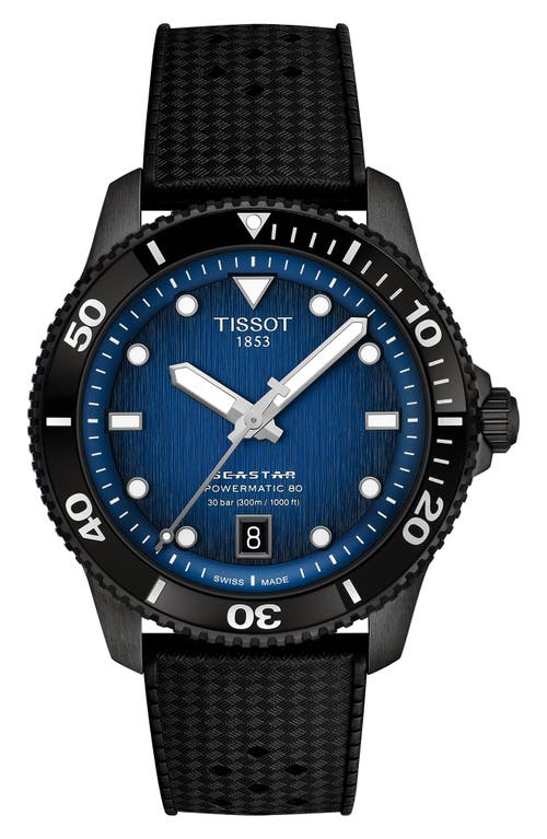 Tissot Seastar 1000 Powermatic 80 Bracelet Watch, 40mm in Blue at Nordstrom