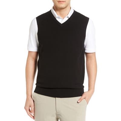 Cutter & Buck Lakemont V-Neck Sweater Vest, Black