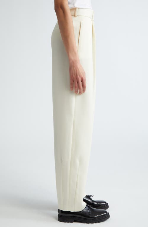 Shop Partow Madison Virgin Wool Twill Pants In Ivory