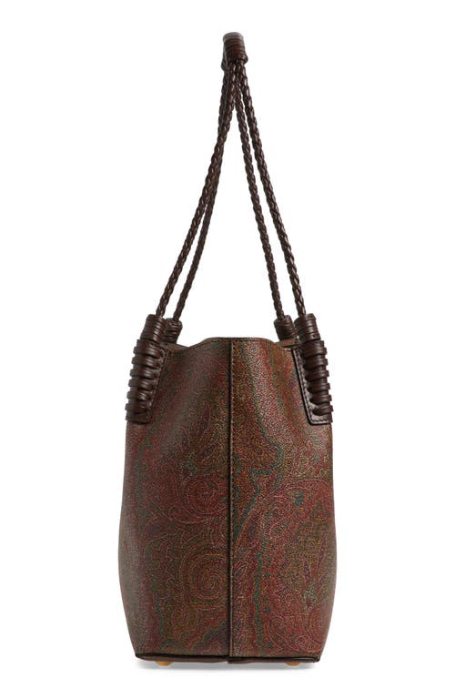 Shop Etro Small Libra Pegaso Tote In M0019 Brown 2