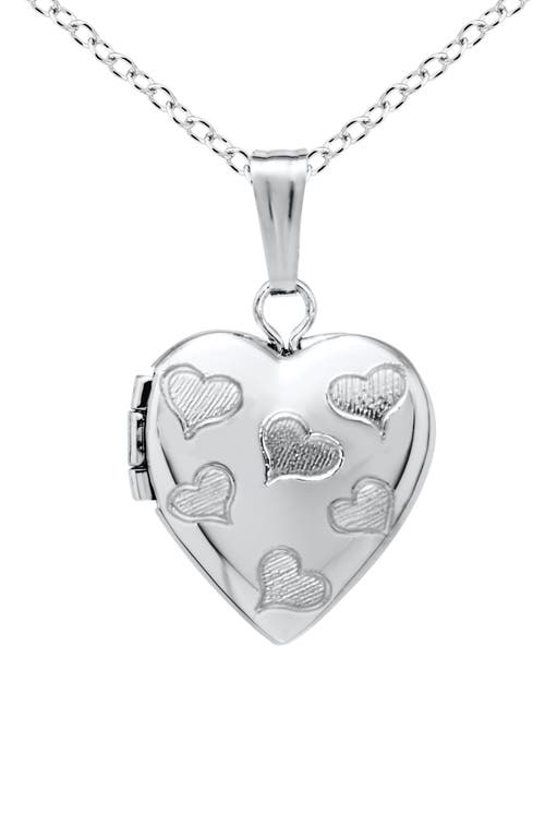 Mignonette Sterling Silver Heart Locket Necklace at Nordstrom