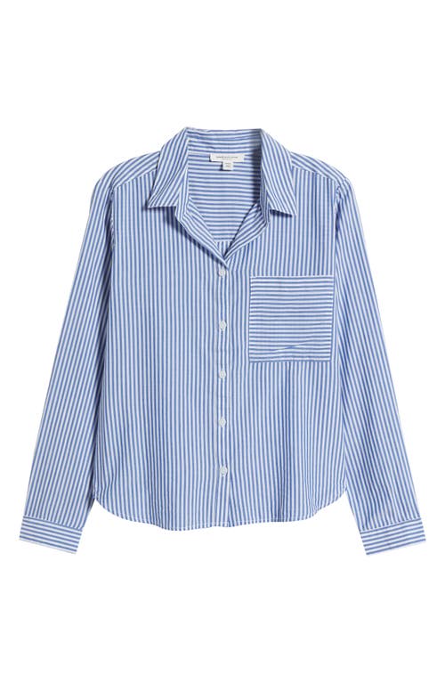 BEACHLUNCHLOUNGE BEACHLUNCHLOUNGE CANDY STRIPE COTTON BLEND BUTTON-UP SHIRT