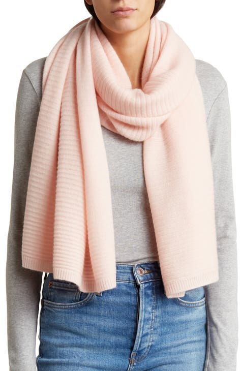 Baby Pink Cashmere Scarf/Shawl Square Scarf: 137 x 137 Cms