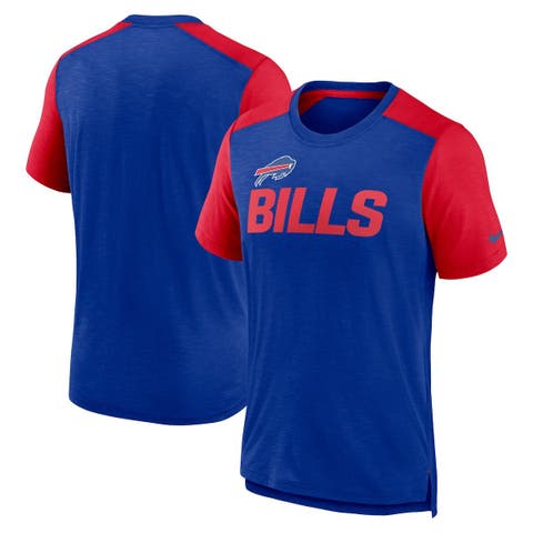 Men's Nike Heathered Royal/Heathered Red New York Giants Color Block Team  Name T-Shirt