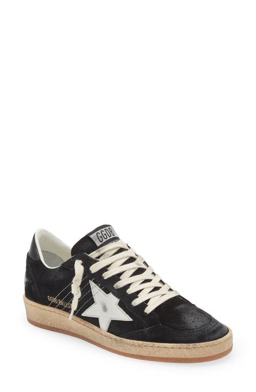 Golden Goose Ball Star Low Top Suede Sneaker in Black/White at Nordstrom, Size 8Us