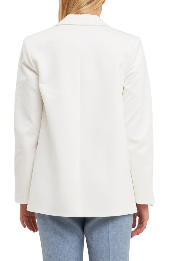 ENGLISH FACTORY ENGLISH FACTORY CURVED LAPEL STRETCH COTTON BLAZER