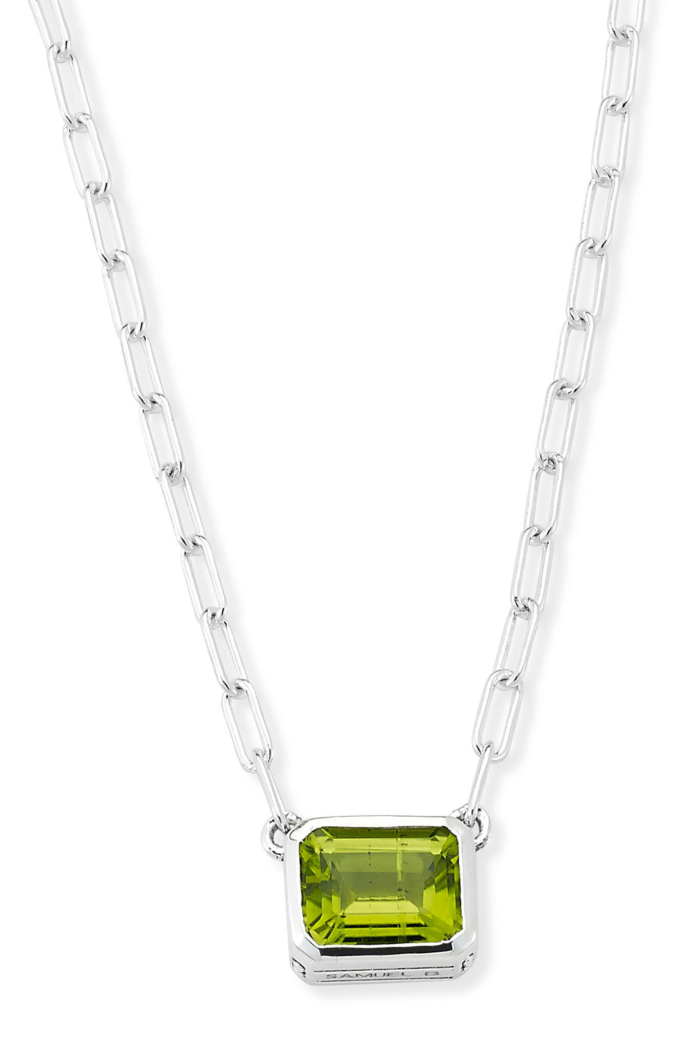 SAMUEL B. Sterling Silver Emerald Cut 