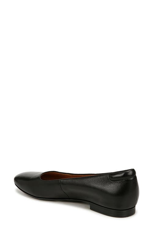 Naturalizer Vivienne Womens Padded Insole Slip On Flats In Black Leather