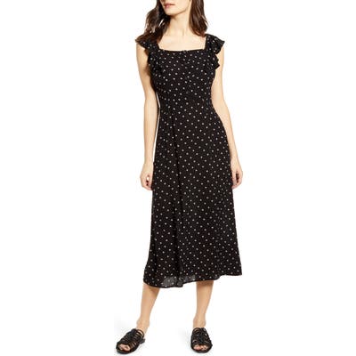 Billabong Love Turned Up Midi Dress, Black