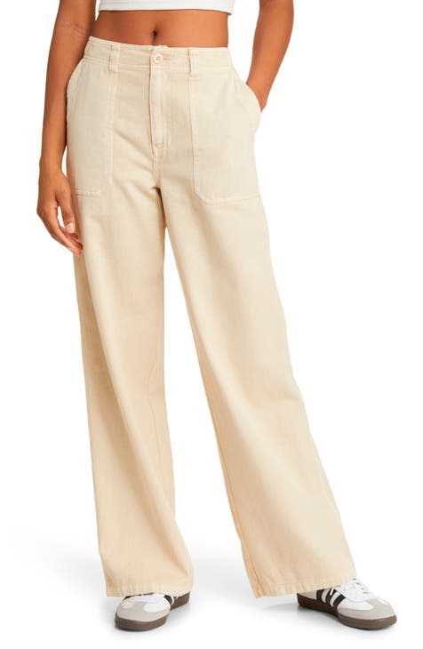 Quince, Pants & Jumpsuits, Quince New Stretch Crepe Pleated Wide Leg Trouser  Pant In Sand Cream Size S