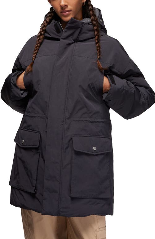 Storm-FIT Water Resistant Hooded Down Parka in Black