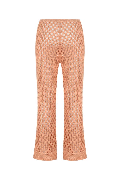 Shop Nocturne Mesh Knit Pants In Medium Beige