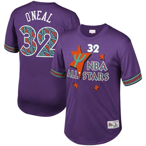 Men's Mitchell & Ness Shaquille O'Neal Purple NBA Mesh T-Shirt