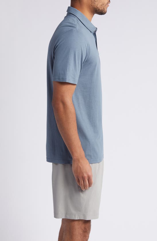 Shop Free Fly Heritage Cotton Blend Polo In Slate Blue