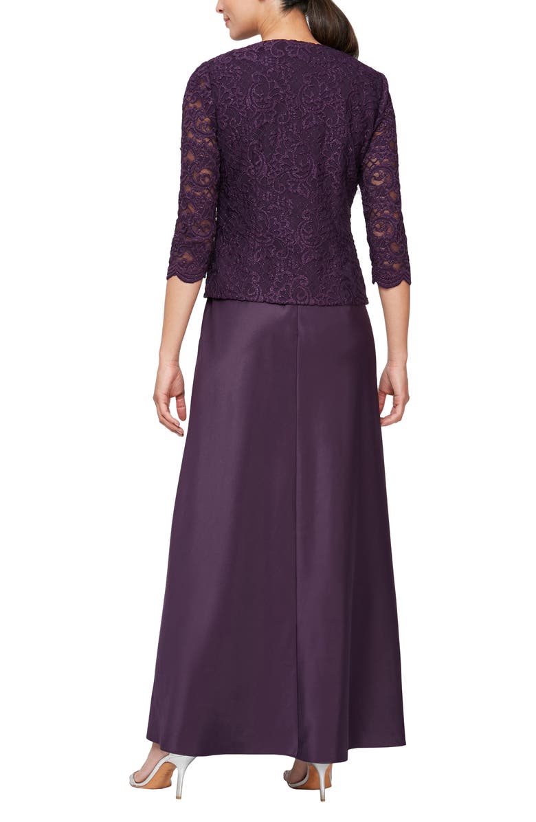 Alex Evenings Embroidered Lace Mock Two-Piece Gown with Jacket | Nordstrom