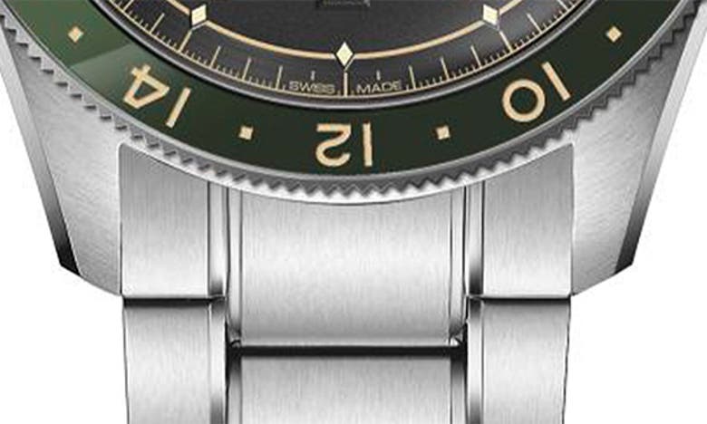 Longines Men's Swiss Automatic Spirit Zulu Time Stainless Steel Bracelet Watch 42mm In Green