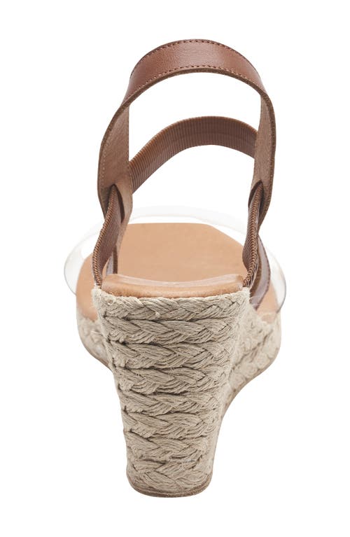 Andre Assous André Assous Alberta Espadrille Sandal In Cuero/clear Nappa Leather