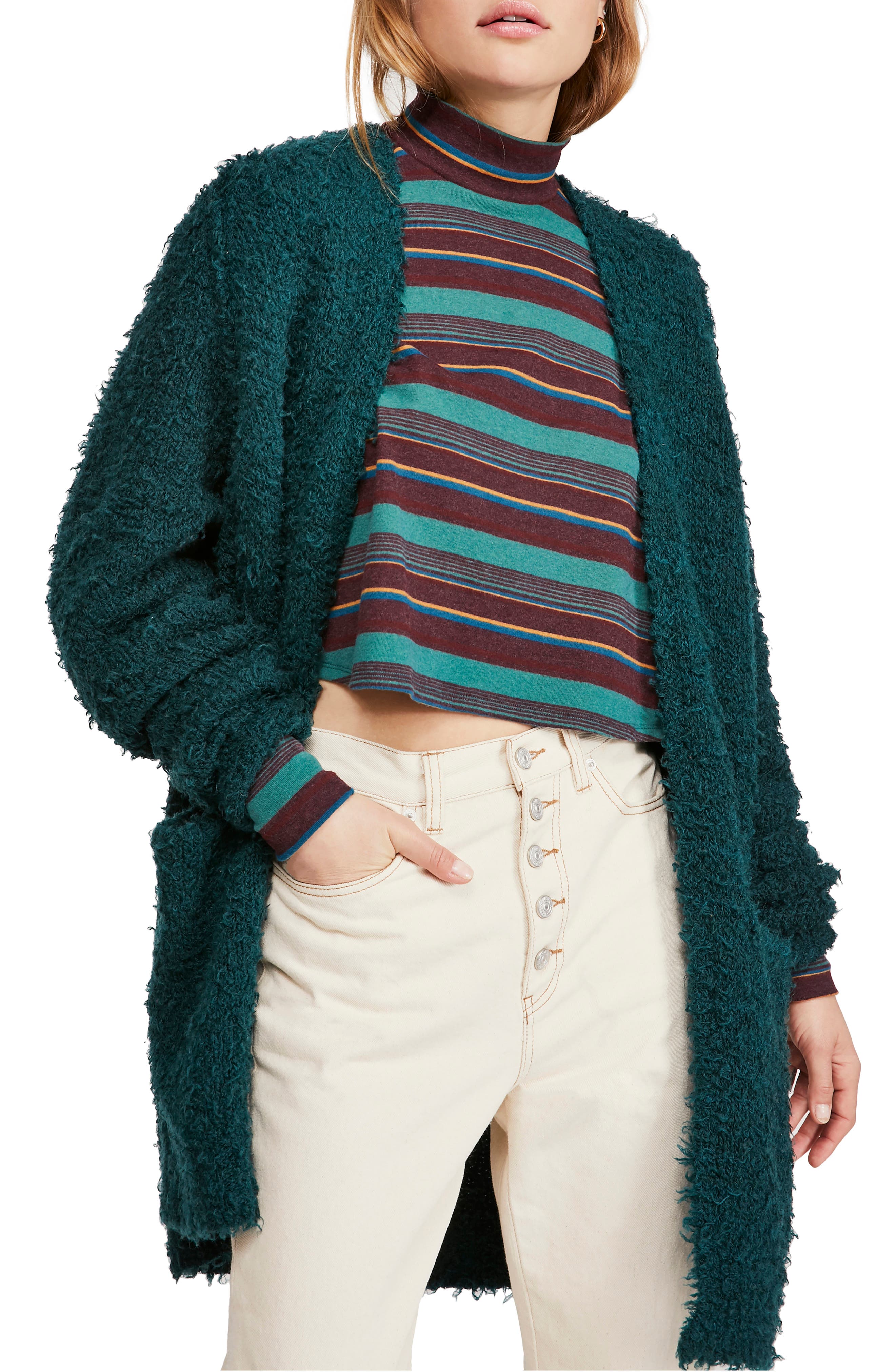 free people fuzzy cardigan