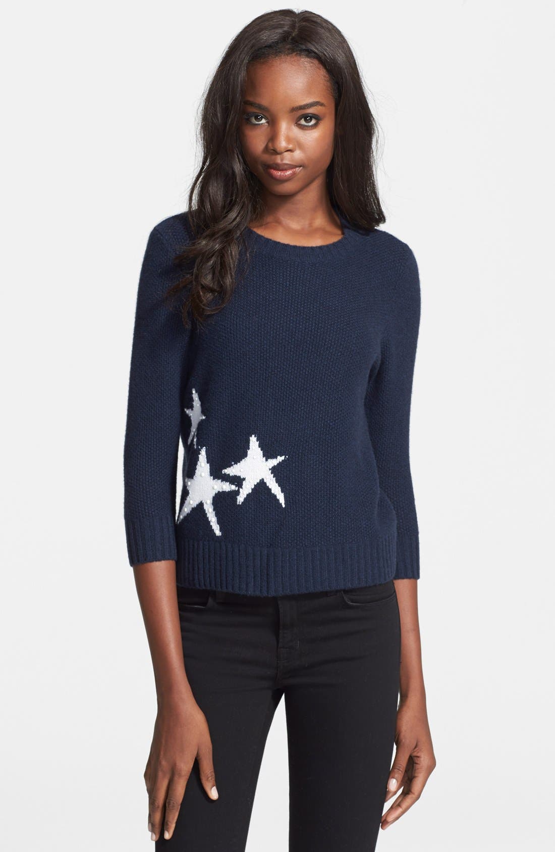 Autumn Cashmere Starfish Intarsia Knit Cashmere Sweater | Nordstrom