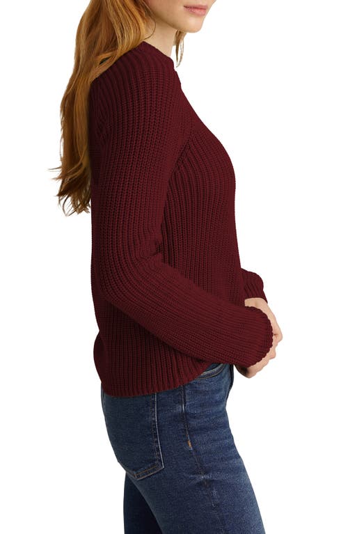 525 Jane Cotton Sweater In Oxblood