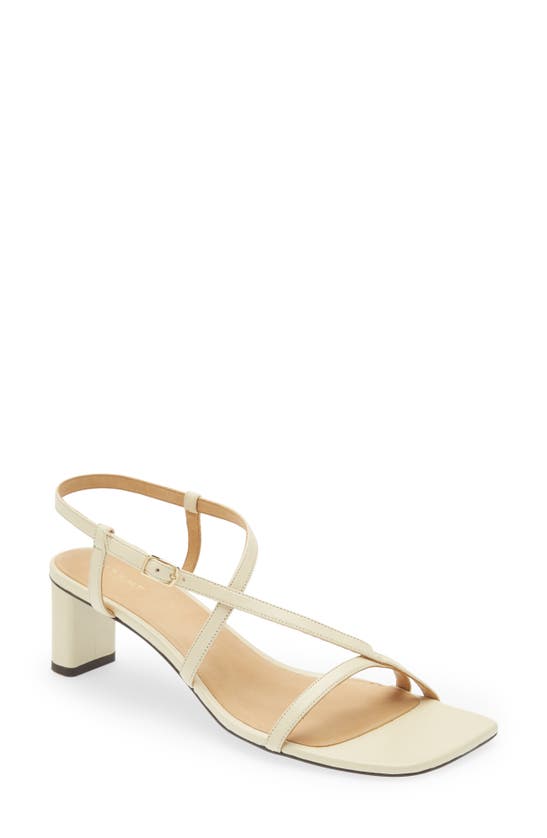 Shop Frame Le Braxton Strappy Sandal In Off White Leather
