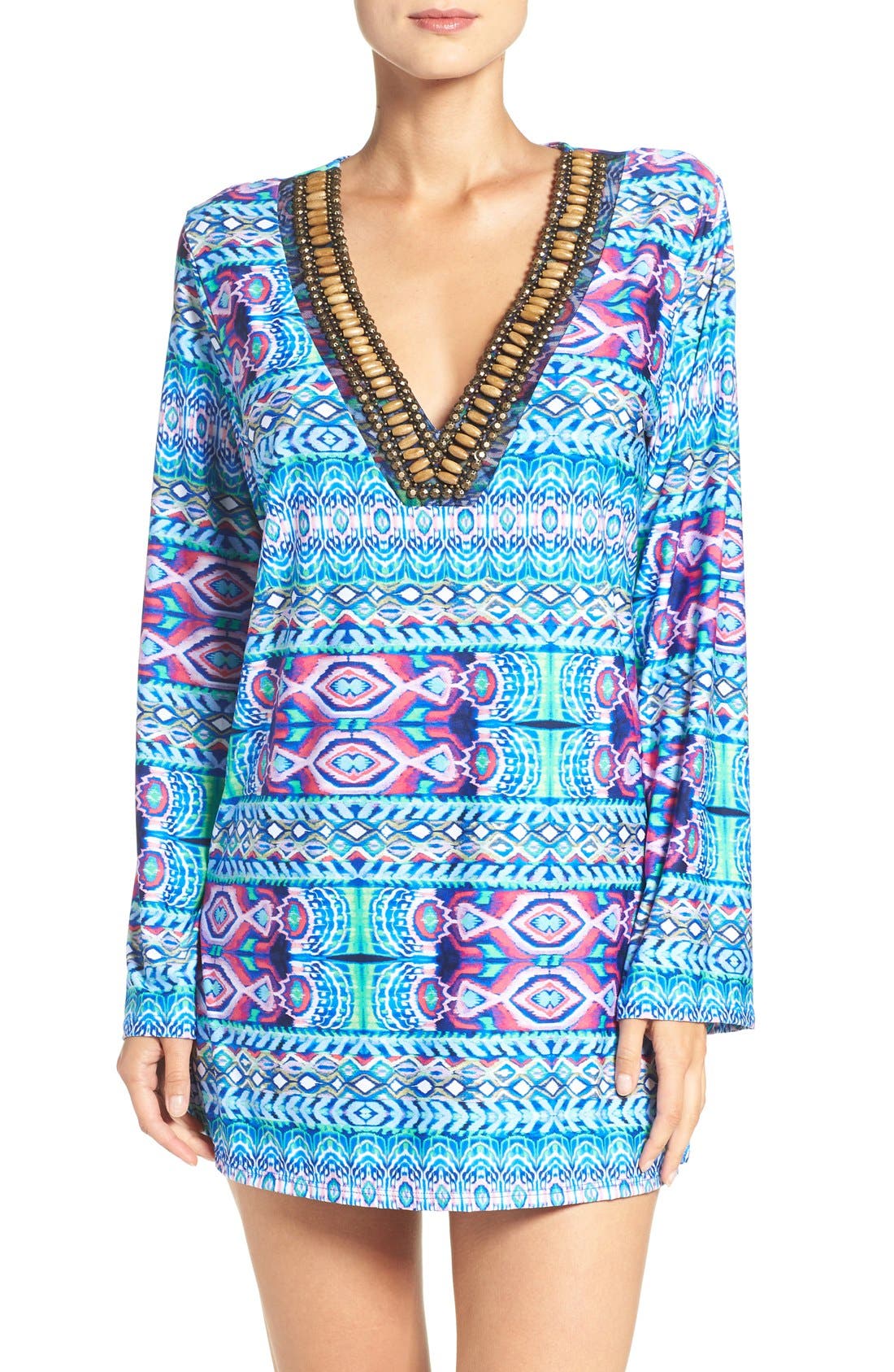 beaded cover up dress