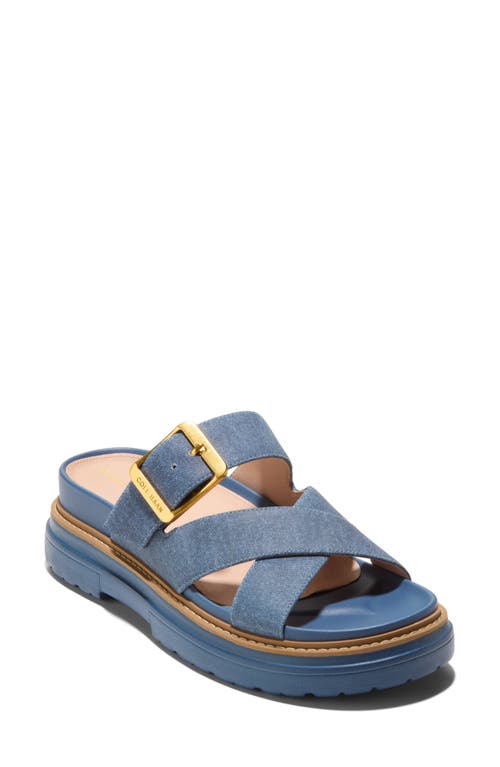 Shop Cole Haan Fraya Slide Sandal In Denim Sued