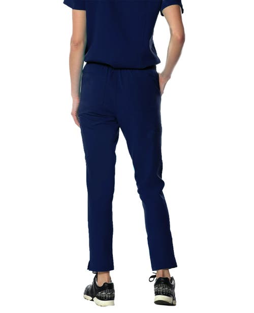 Members Only Reus Open Bottom Scrub Pants In Navy