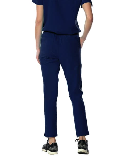 Shop Members Only Reus Open Bottom Scrub Pants For Tall Women In Navy