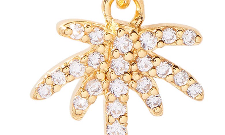 Brook & York Adeline Palm Tree Pendant Necklace In Gold