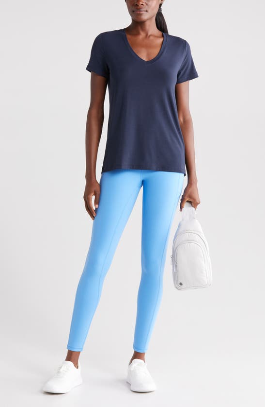 Zella Breathe Active Tee In Navy Sapphire