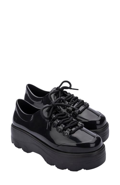 Kickoff Platform Jelly Sneaker in Black/Black