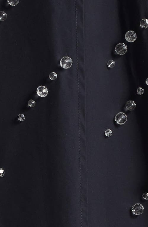 3.1 Phillip Lim Crystal Detail Hooded Cotton Blend Utility Jacket In Midnight