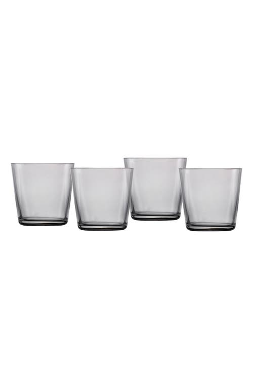 Fortessa Together Set Of 4 Tritan Crystal Double Old Fashioned Glasses In Graphite