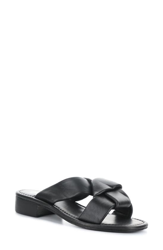 Bos. & Co. Knick Slide Sandal In Black Nappa