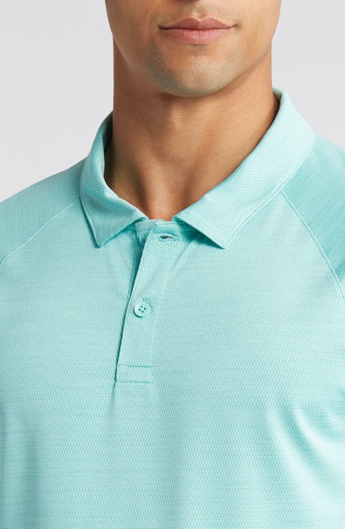 Shop Zella Chip Performance Golf Polo In Teal Meadow