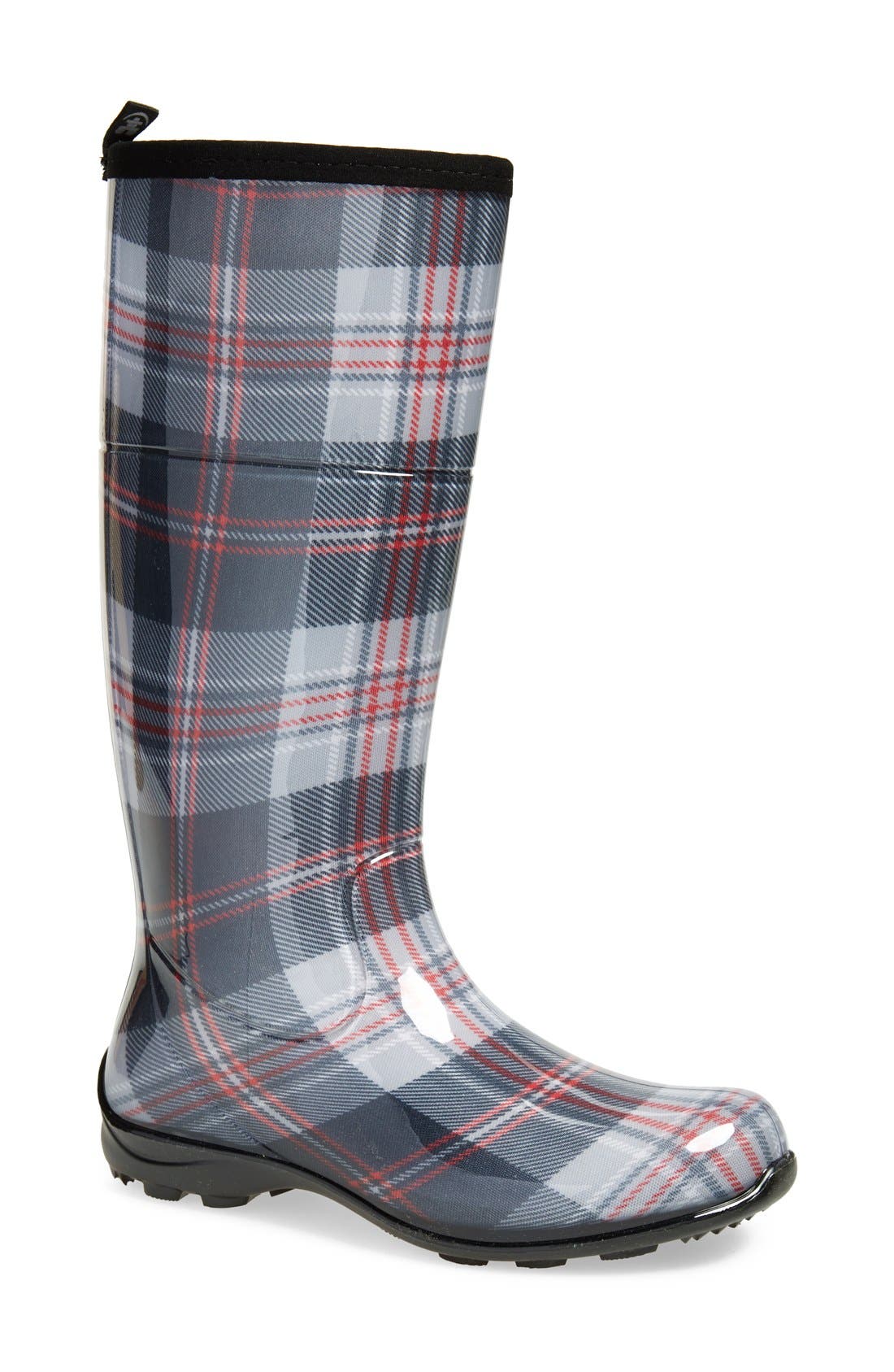 women's plaid rain boots