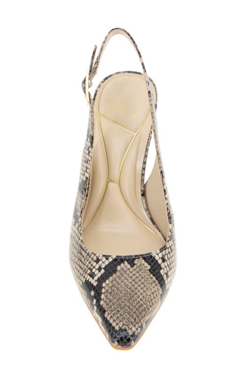 Shop Kenneth Cole Quinnly Slingback Pump In Taupe Snake