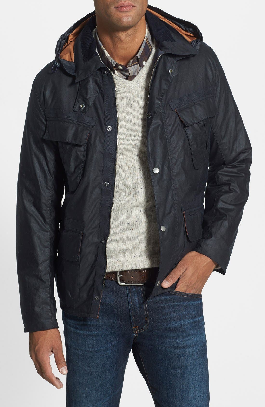 Barbour 'Benkirk' Waterproof Waxed Cotton Jacket Nordstrom