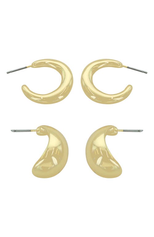 Panacea Set of 2 Hoop Earrings in Gold at Nordstrom