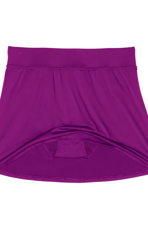 Shop Lands' End Tummy Control Skirt Swim Bottoms In Violet Rose