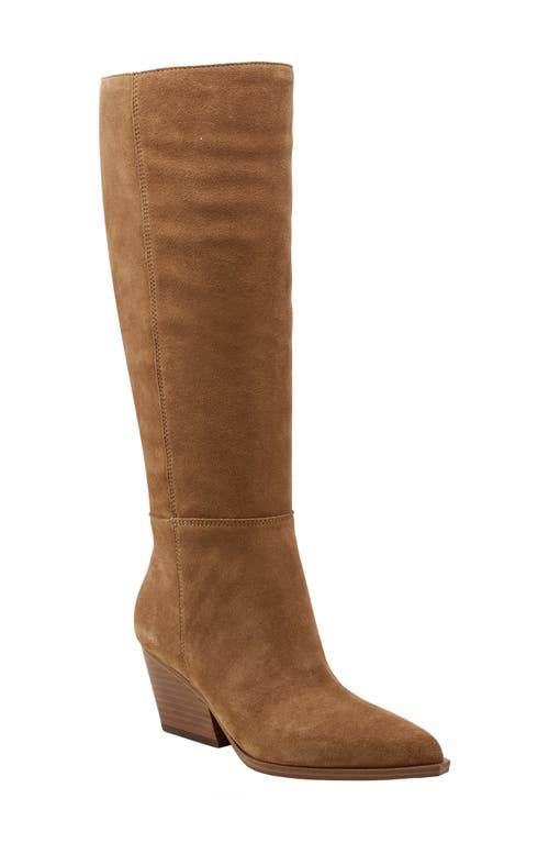 Challi Pointed Toe Knee High Boot in Dark Brown 200