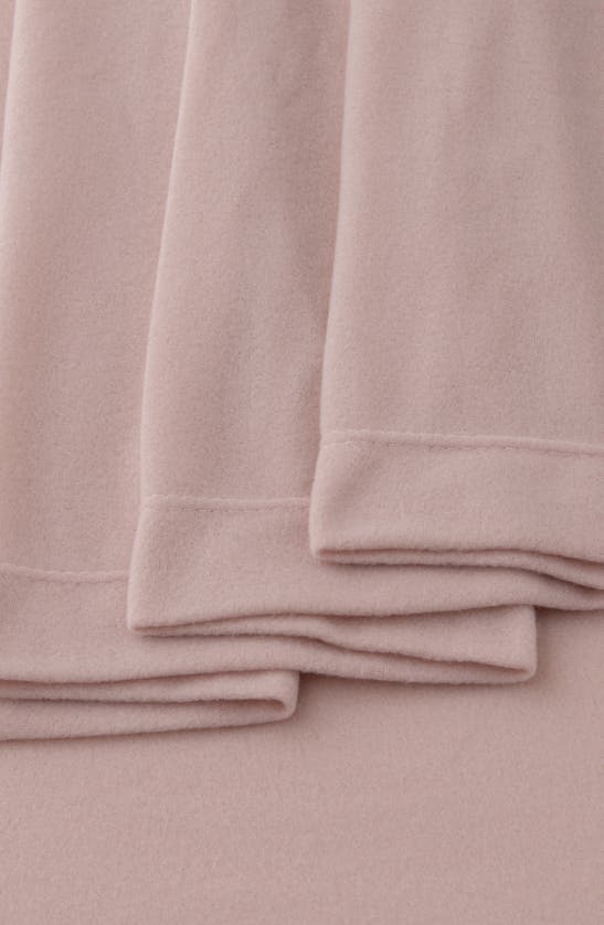 Woven & Weft Super Soft Extra Plush Fleece Sheet Set In Blush Pink