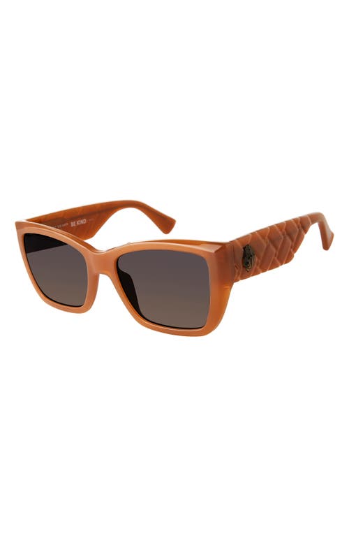 Kurt Geiger 54mm Gradient Rectangular Sunglasses In Brown/brown Gradient