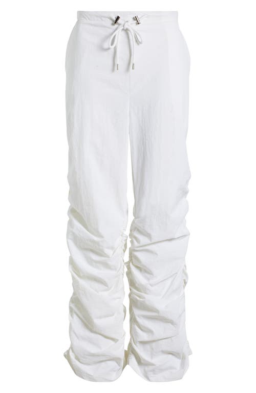 BY.DYLN Astrid Wide Leg Parachute Pants in White