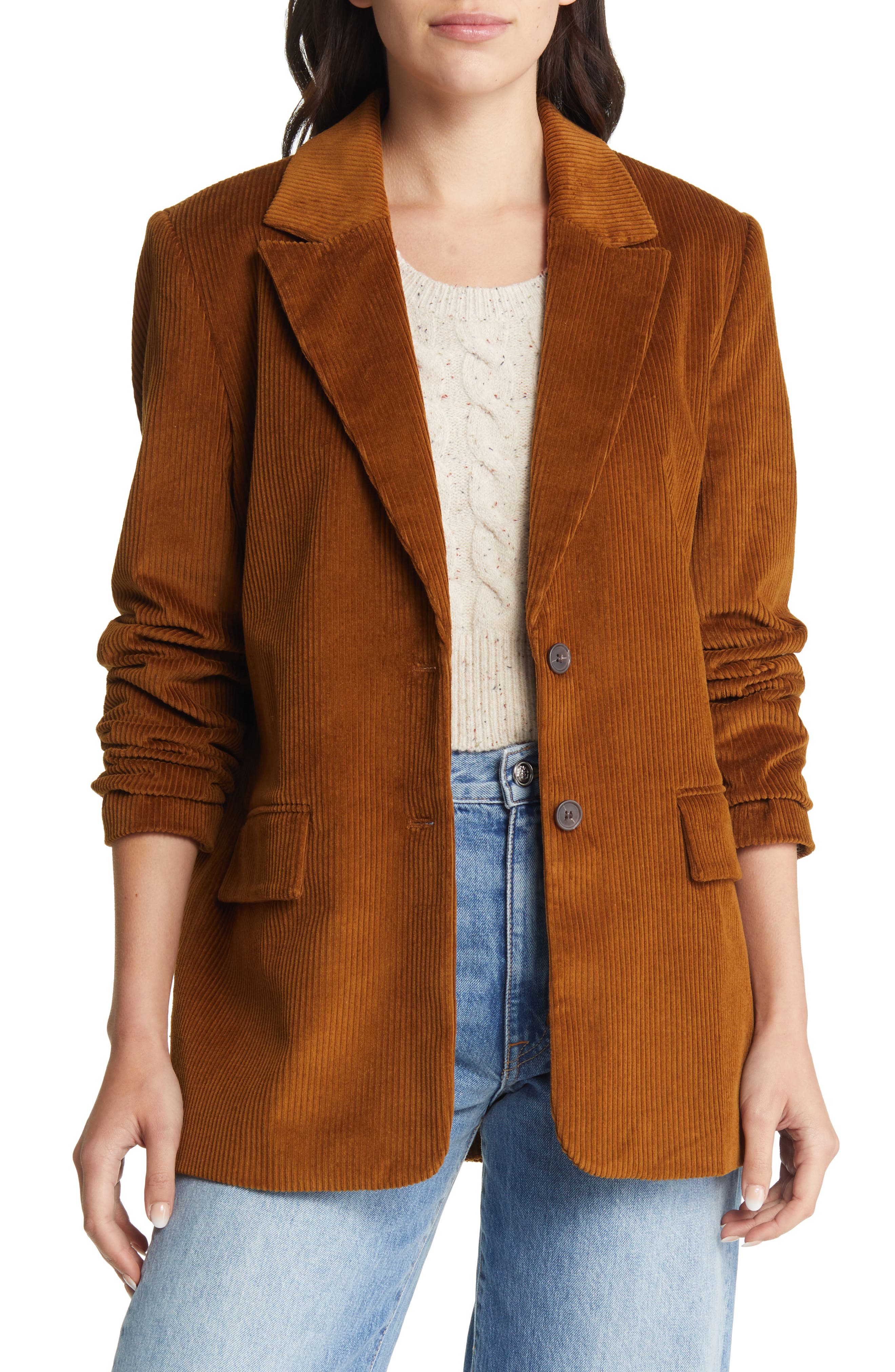 WOMEN FASHION Jackets Corduroy SHEIN jacket Brown L discount 88% 