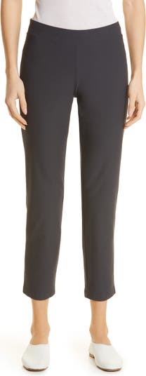 Washable Stretch Crepe Slim Ankle Pant