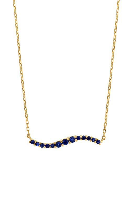 Shop Bony Levy Sapphire Pendant Necklace In 18k Yellow Gold