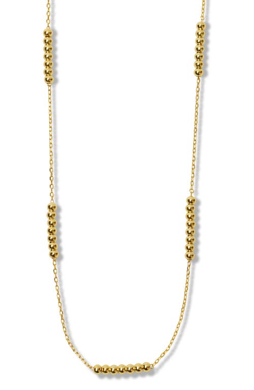 Argento Vivo Sterling Silver Ball Station Chain Necklace In Gold