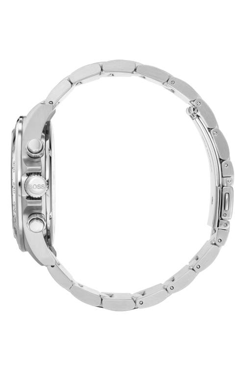 Hugo Boss Boss Hero Chronograph Bracelet Watch, 43mm In Silver/blue/silver